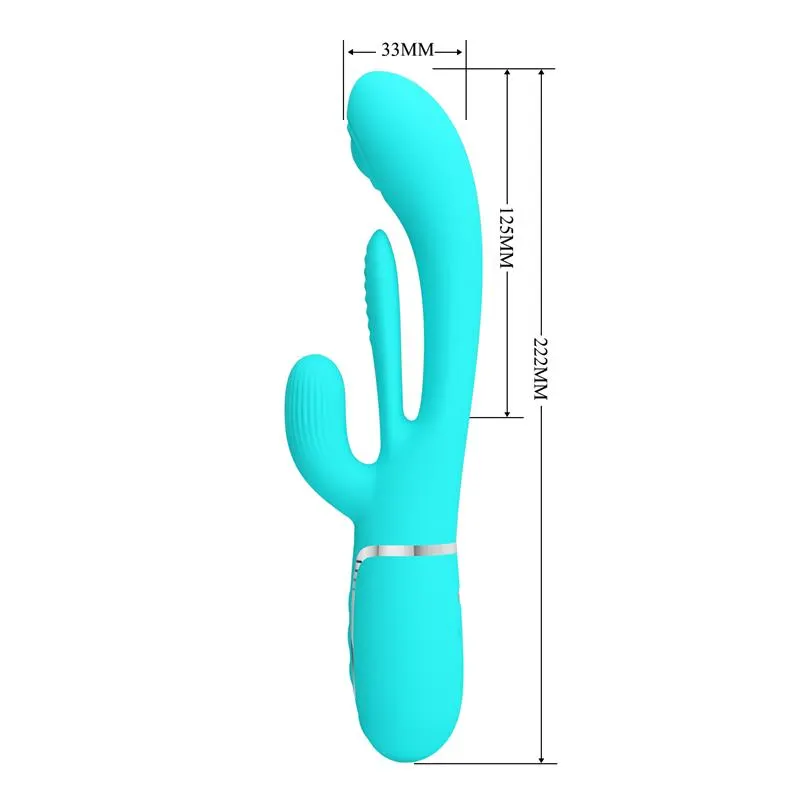 Shania Vibrador con Lengua y Thumping Turquesa · PRETTYLOVE · Vibradores — photo 10
