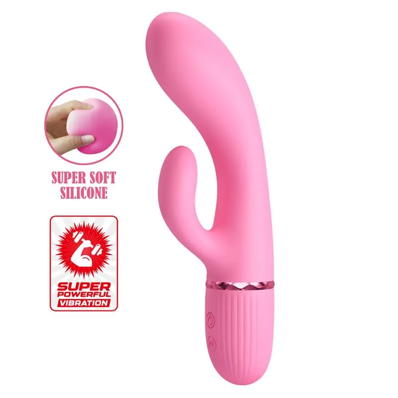 Marski Vibrador con Rabbit Punto G Rosa · PRETTYLOVE · Vibradores
