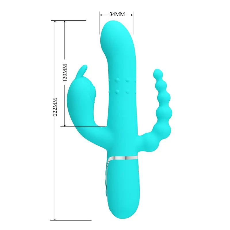 Cammy Vibrador con Bolas Rotadoras y Cadena Anal · PRETTYLOVE · Vibradores — Foto 10