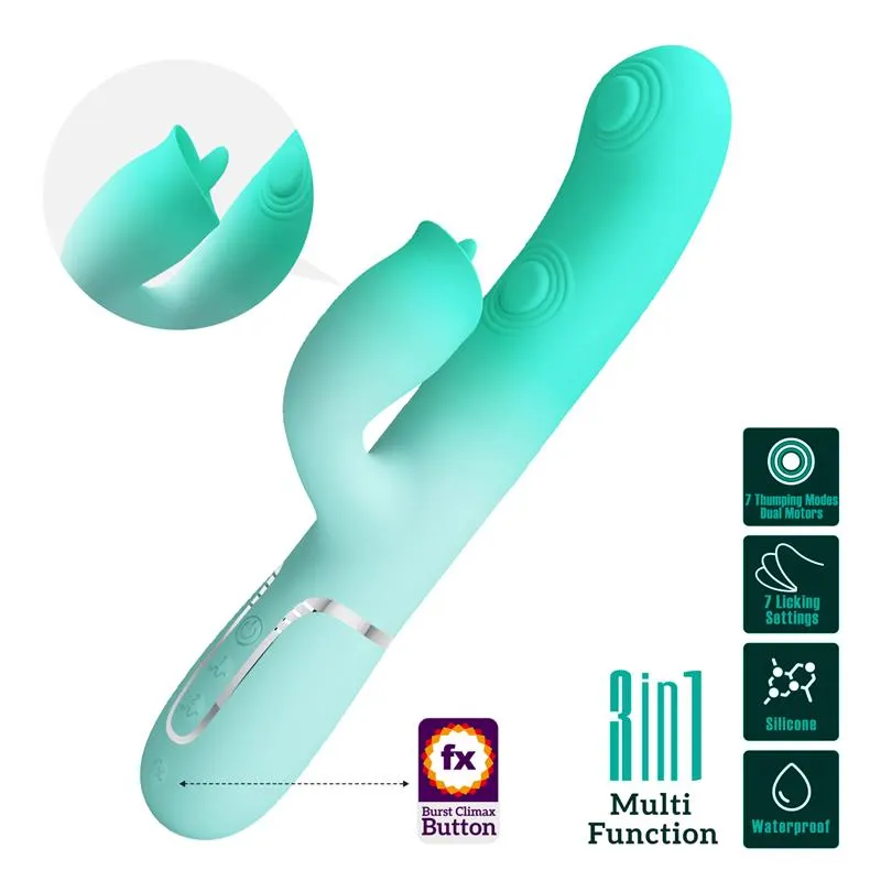 Gigi Vibrador con Thumping y Licking · PRETTYLOVE · Vibradores