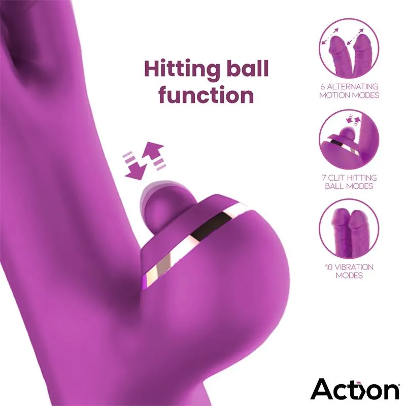 Nico Vibrador con Dildos Alternantes y Bola Percutora 4 Motores · ACTION · Vibradores — photo 4