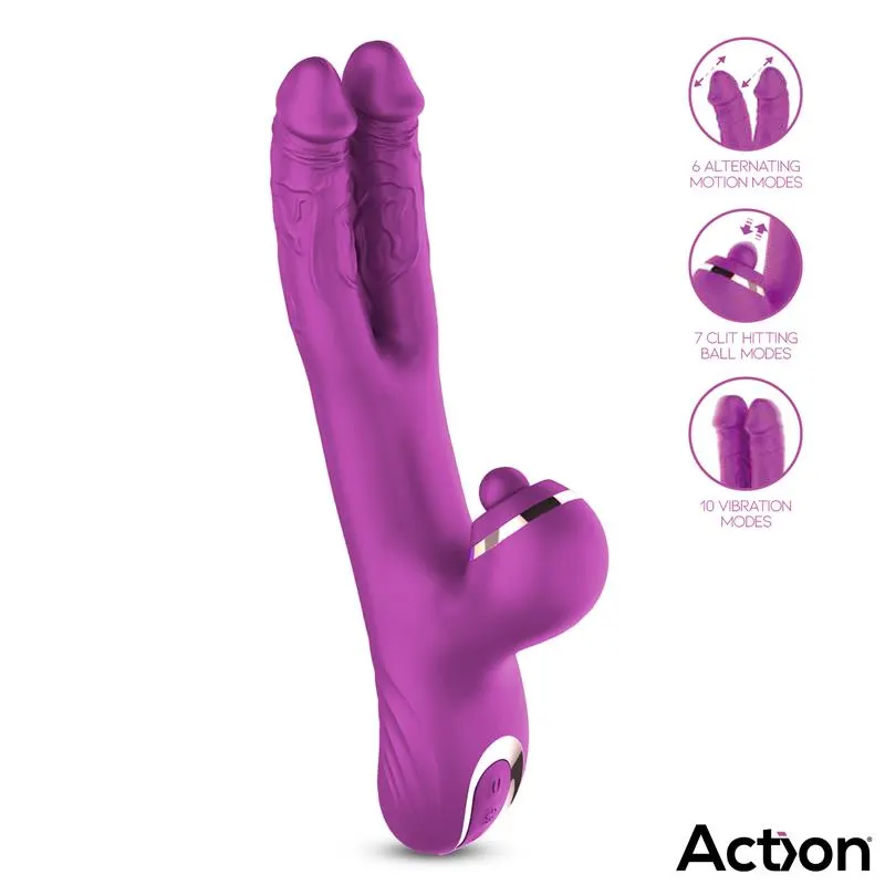 Nico Vibrador con Dildos Alternantes y Bola Percutora 4 Motores · ACTION · Vibradores — photo 6