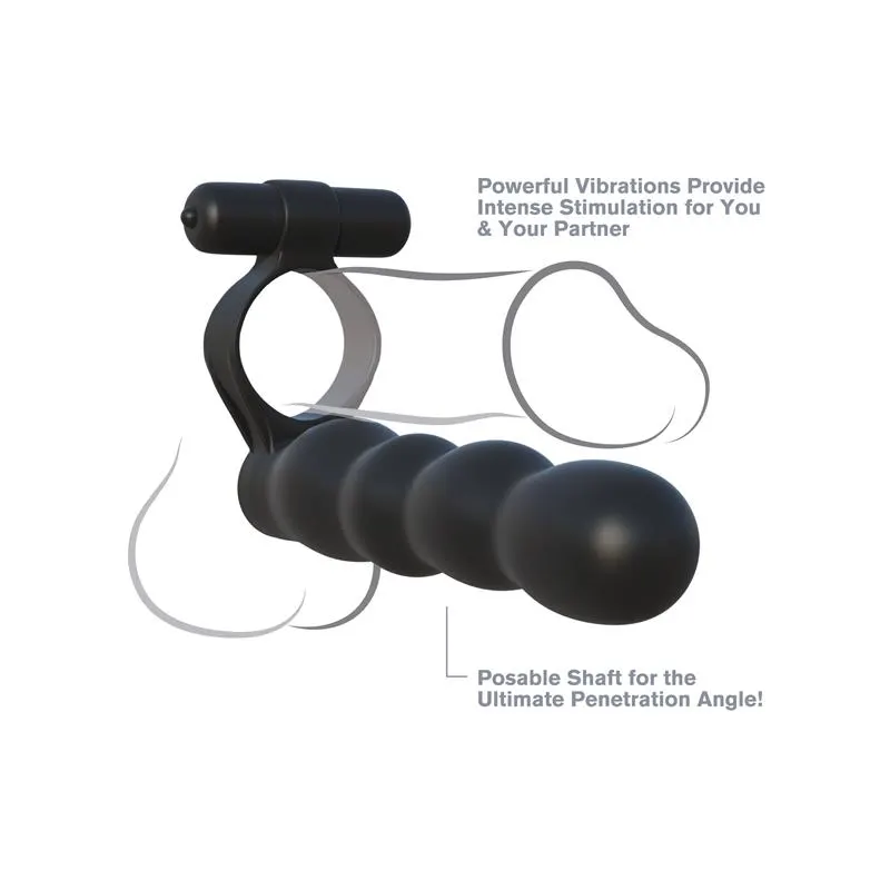 Fantasy C-Ringz Anillo Doble Penetrador Flexible Negro · FANTASY C-RINGZ · Anillos para el Pene — Foto 2