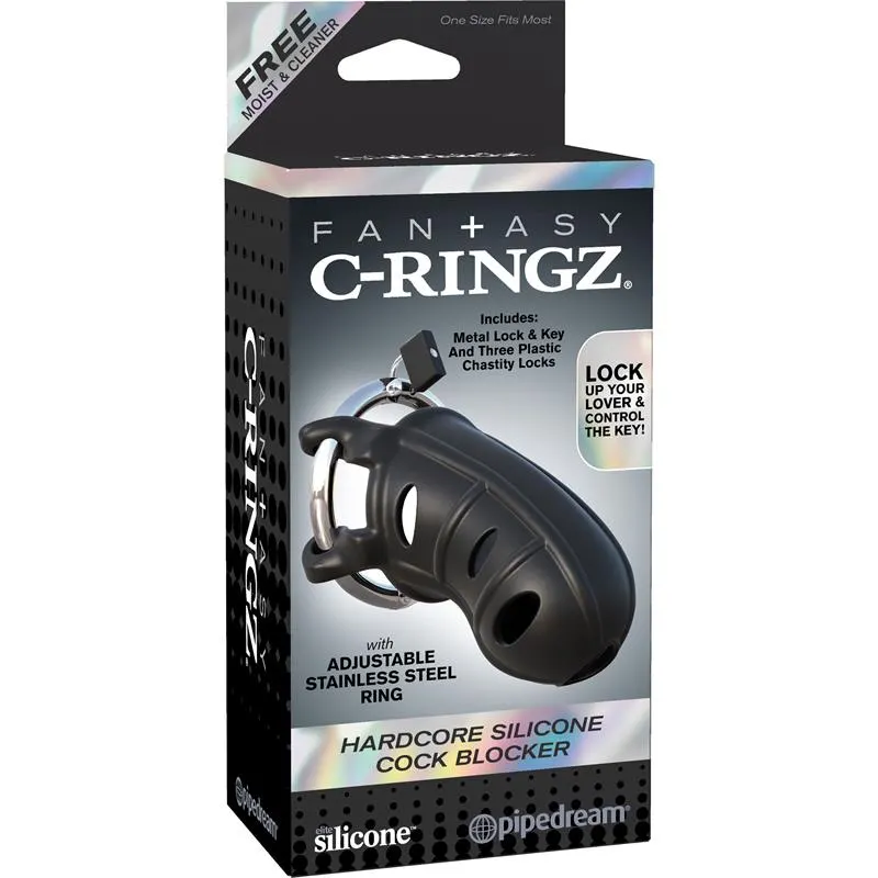 Fantasy C-Ringz Jaula de Silicona Hardcore para el Pene Color Negro · FANTASY C-RINGZ · Castidad — foto 4