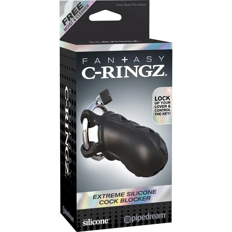 Fantasy C-Ringz Jaula de Bloqueo extremo de Silicona Color Negro · FANTASY C-RINGZ · Castidad — photo 2