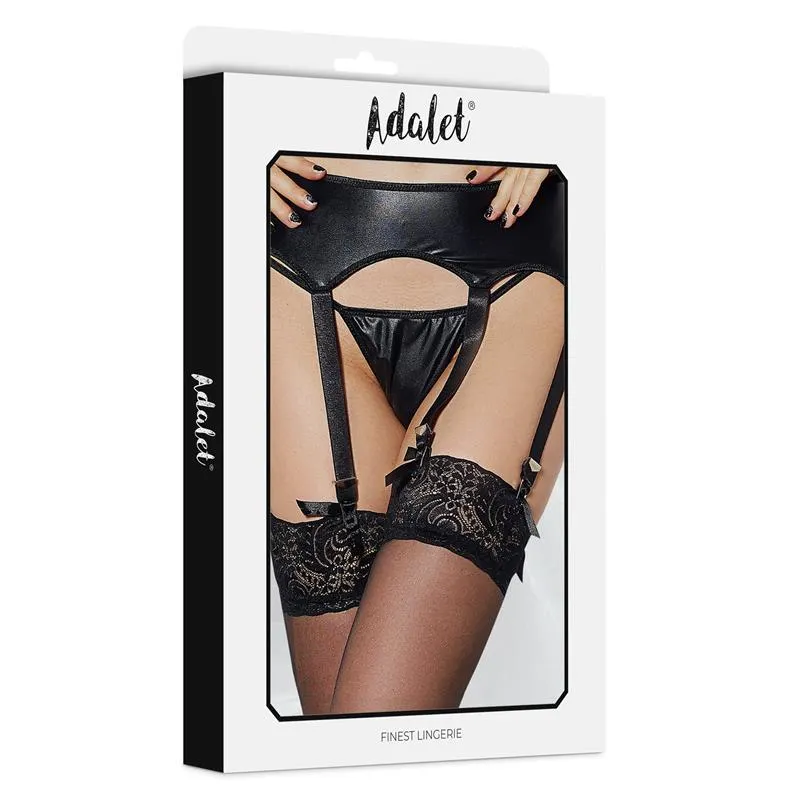 Tina Set de Liguero 3 Tiras y Tanga · S/M · ADALET LINGERIE · Corsés, Ligueros y Medias — Foto 4