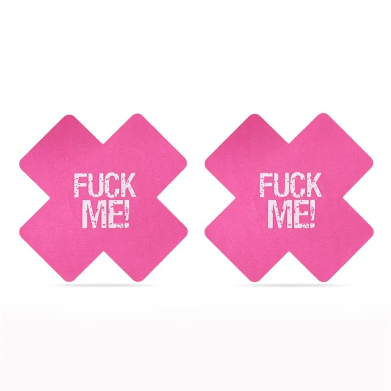 Pack Pezoneras Cruz Negro y Rosa FUCK ME · LOVETOY · Pinzas y Pezoneras — Foto 3