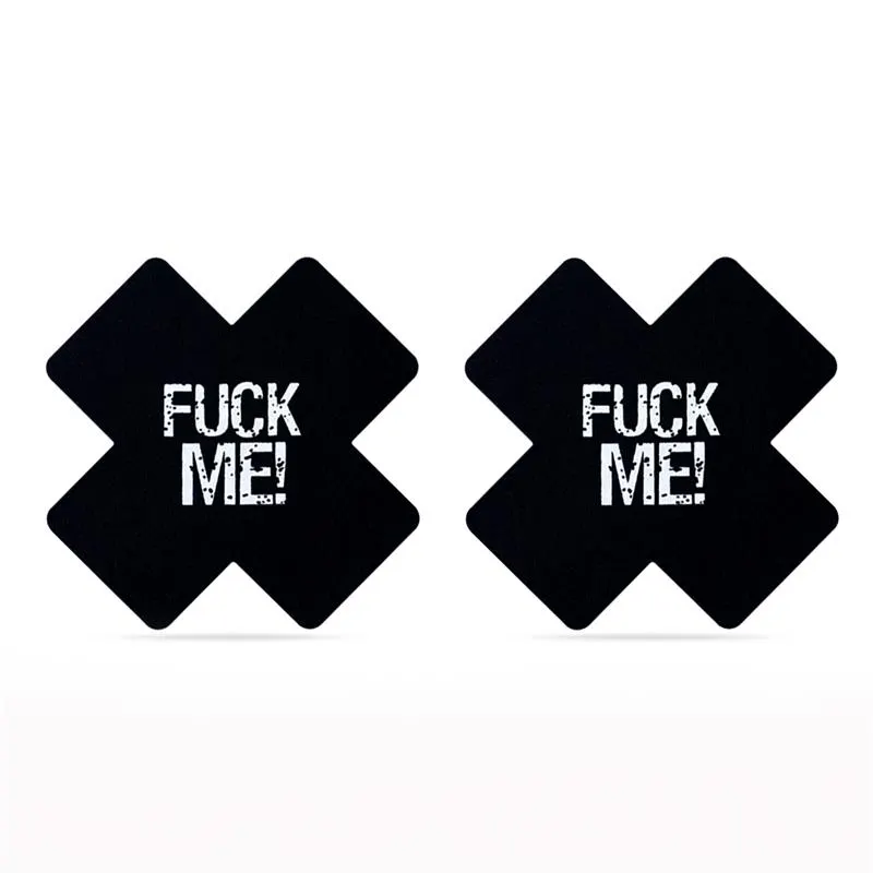 Pack Pezoneras Cruz Negro y Rosa FUCK ME · LOVETOY · Pinzas y Pezoneras — Foto 4