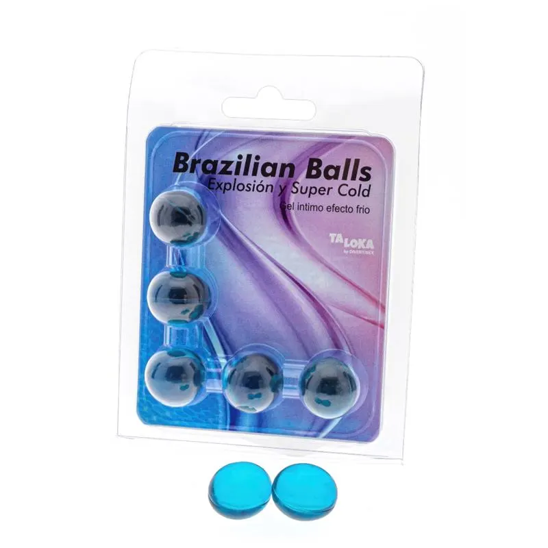 Set 5 Brazilian Balls Gel Excitante Efecto Frío · BRAZILIAN BALLS · Cuidado Íntimo y Masaje