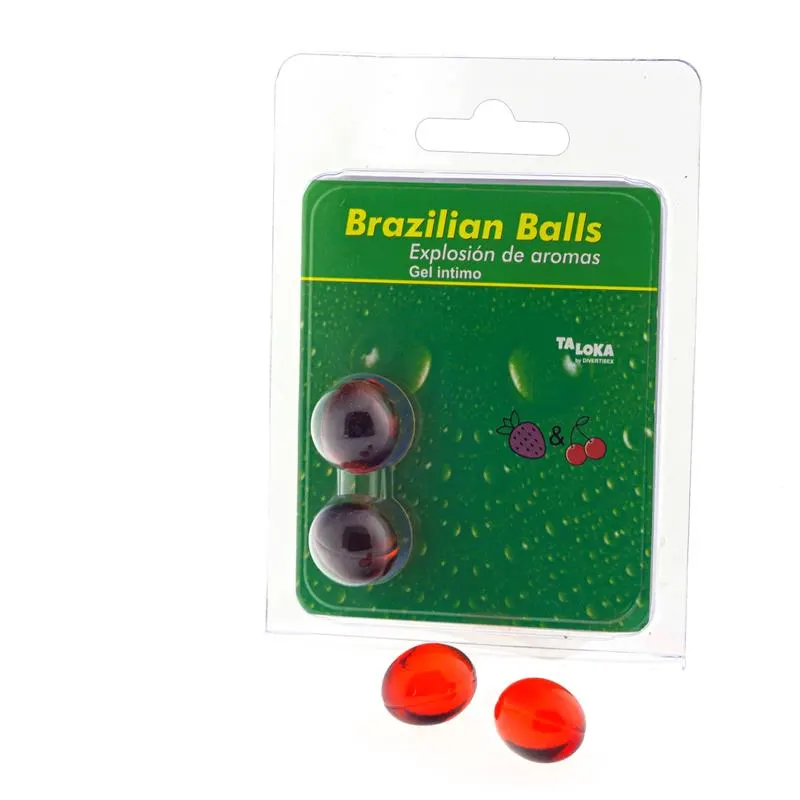 Set 2 Brazilian Balls Aroma de Fresa y Cereza · BRAZILIAN BALLS · Cuidado Íntimo y Masaje