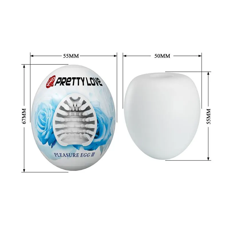 Huevo Masturbador Pleasure Egg III Blanco · PRETTYLOVE · Masturbadores Él — Foto 8