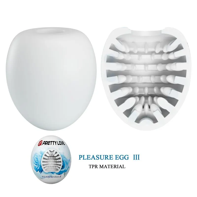 Huevo Masturbador Pleasure Egg III Blanco · PRETTYLOVE · Masturbadores Él