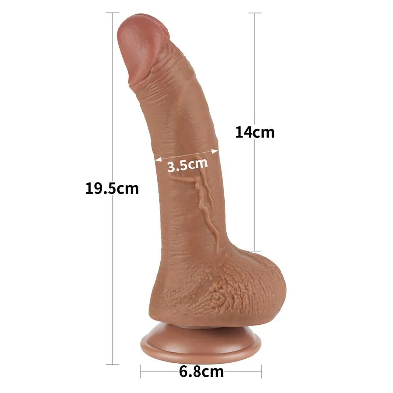 Dildo con Piel Retractil Bronceado · LOVETOY · LOVETOY · Dildos — photo 11