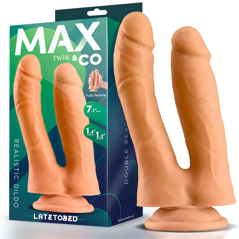 Twin Dildo Doble Realista 7.1 Natural · MAX & CO · Dildos