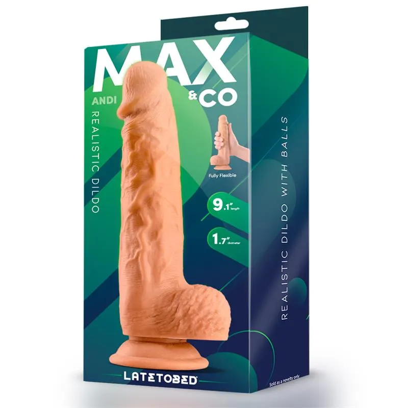 Andi Dildo Realista con Testículos 9.1 Natural · MAX & CO · Dildos — Foto 4