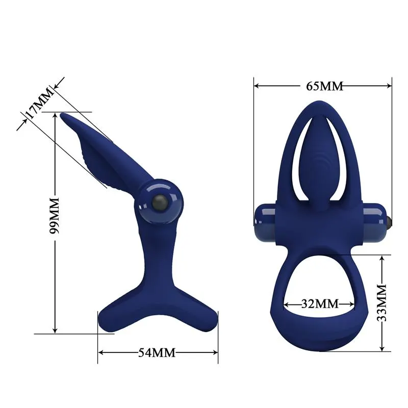 Anillo Vibrador para Pareja con Nariz de Delfín · PRETTYLOVE · PRETTYLOVE · Anillos para el Pene — photo 8