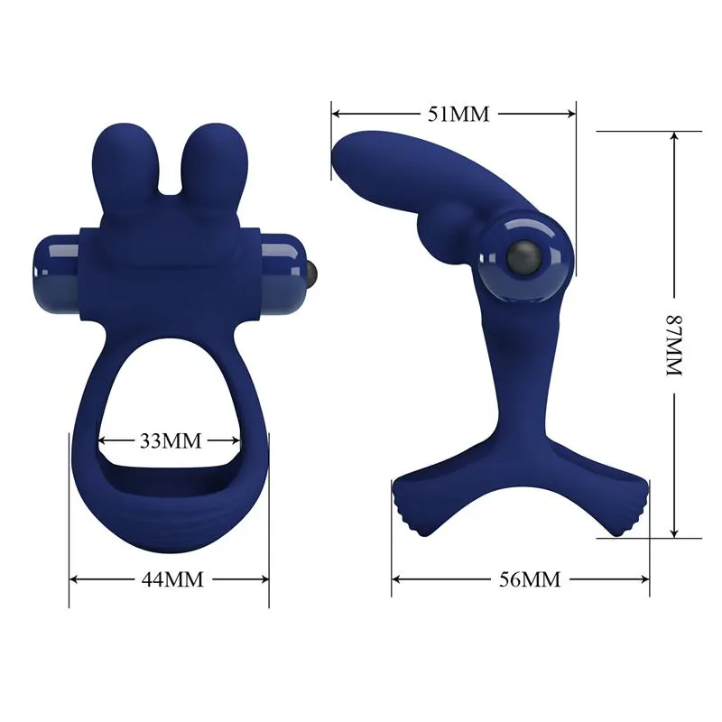 Anillo Vibrador con Conejito USB Compostable · PRETTYLOVE · PRETTYLOVE · Anillos para el Pene — Foto 9