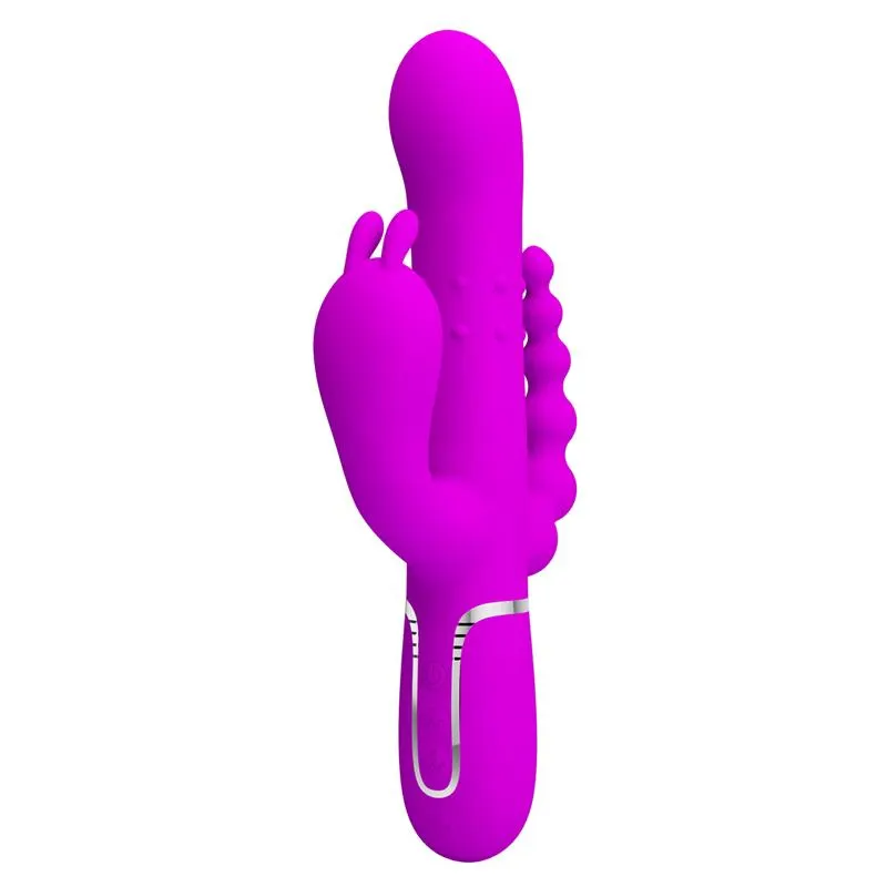Cammy 4 in 1 Vibrador con Bolas Rotadoras y Cadena Anal · PRETTYLOVE · Vibradores — Foto 2