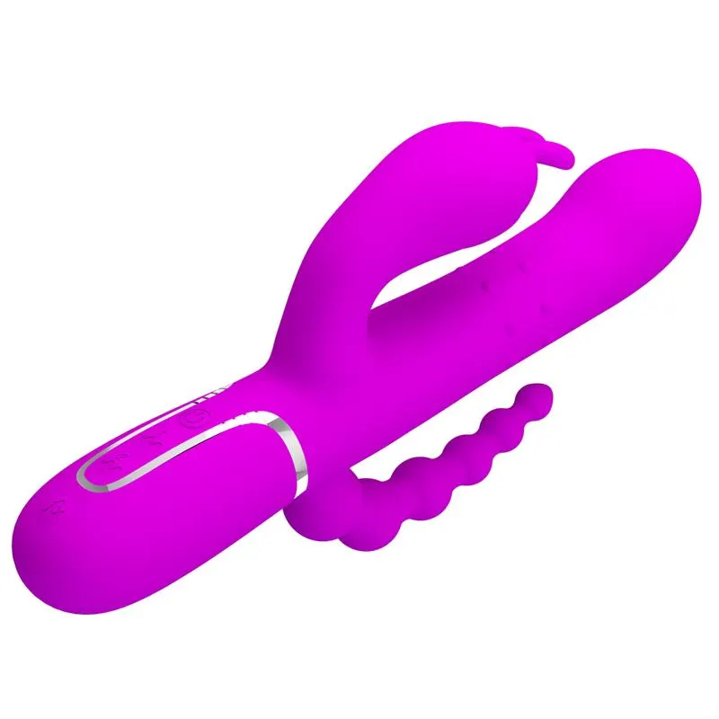 Cammy 4 in 1 Vibrador con Bolas Rotadoras y Cadena Anal · PRETTYLOVE · Vibradores — Foto 4