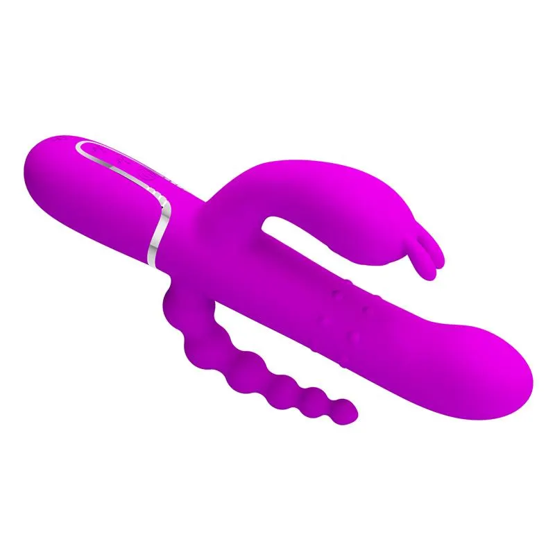 Cammy 4 in 1 Vibrador con Bolas Rotadoras y Cadena Anal · PRETTYLOVE · Vibradores — Foto 5