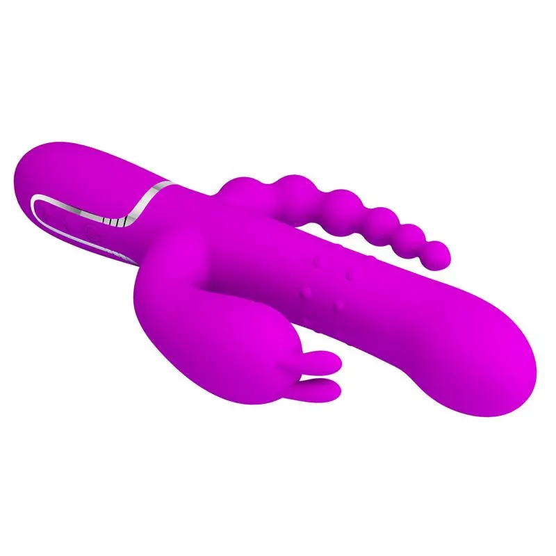 Cammy 4 in 1 Vibrador con Bolas Rotadoras y Cadena Anal · PRETTYLOVE · Vibradores — Foto 6