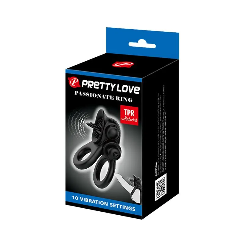 Passionate Anillo Doble para el Pene con Vibración · PRETTYLOVE · Anillos para el Pene — Foto 8
