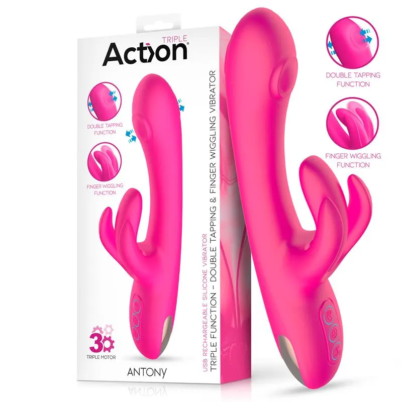Antony Vibrador con Double Tapping y Función Finger · ACTION · Vibradores