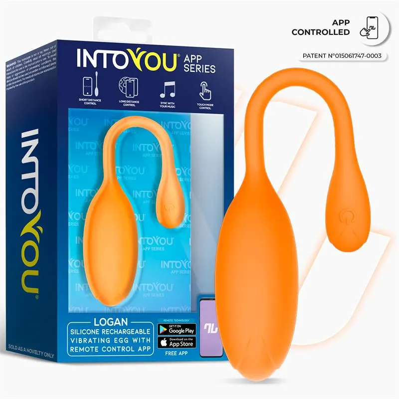 Logan Huevo Vibrador con APP Silicona Unibody Naranja · INTOYOU APP SERIES · Huevos y Balas Vibradoras — photo 2