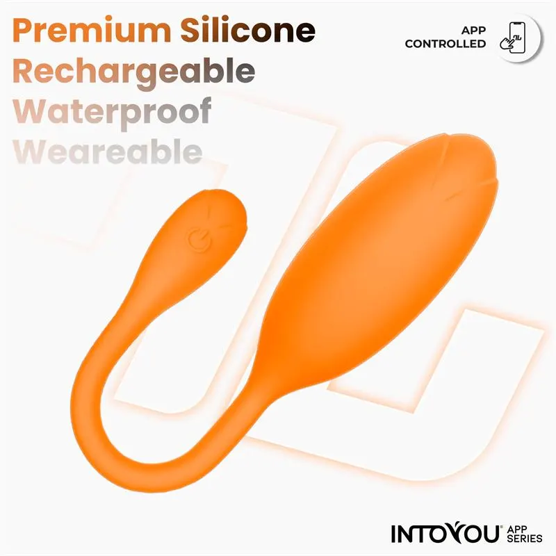 Logan Huevo Vibrador con APP Silicona Unibody Naranja · INTOYOU APP SERIES · Huevos y Balas Vibradoras — photo 4