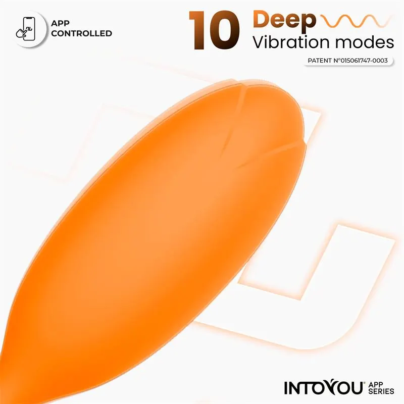 Logan Huevo Vibrador con APP Silicona Unibody Naranja · INTOYOU APP SERIES · Huevos y Balas Vibradoras — photo 5