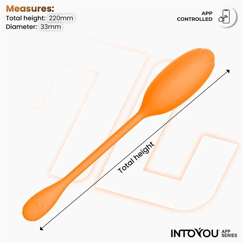 Logan Huevo Vibrador con APP Silicona Unibody Naranja · INTOYOU APP SERIES · Huevos y Balas Vibradoras — photo 9