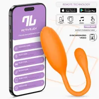 Logan Huevo Vibrador con APP Silicona Unibody Naranja · INTOYOU APP SERIES · Huevos y Balas Vibradoras