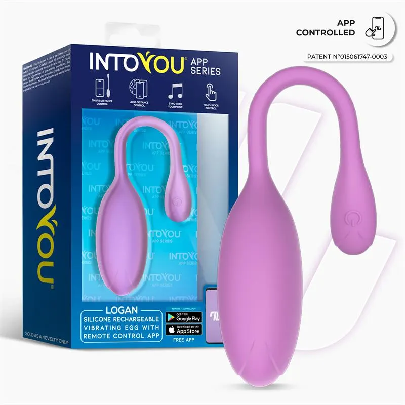 Logan Huevo Vibrador con APP Silicona Unibody Púrpura · INTOYOU APP SERIES · Huevos y Balas Vibradoras — Foto 2