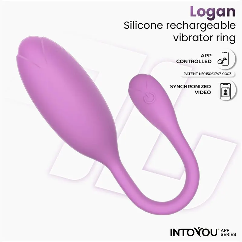 Logan Huevo Vibrador con APP Silicona Unibody Púrpura · INTOYOU APP SERIES · Huevos y Balas Vibradoras — Foto 3