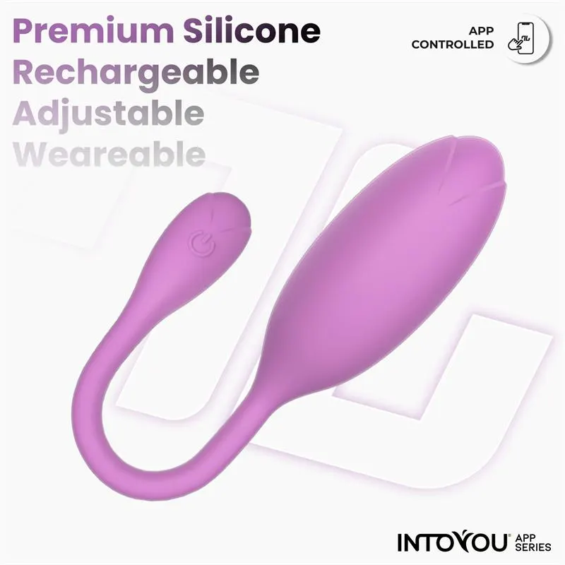 Logan Huevo Vibrador con APP Silicona Unibody Púrpura · INTOYOU APP SERIES · Huevos y Balas Vibradoras — Foto 4