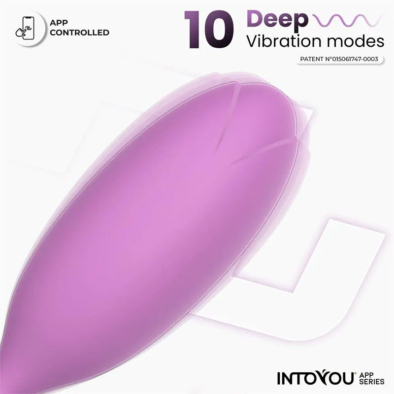 Logan Huevo Vibrador con APP Silicona Unibody Púrpura · INTOYOU APP SERIES · Huevos y Balas Vibradoras — Foto 5