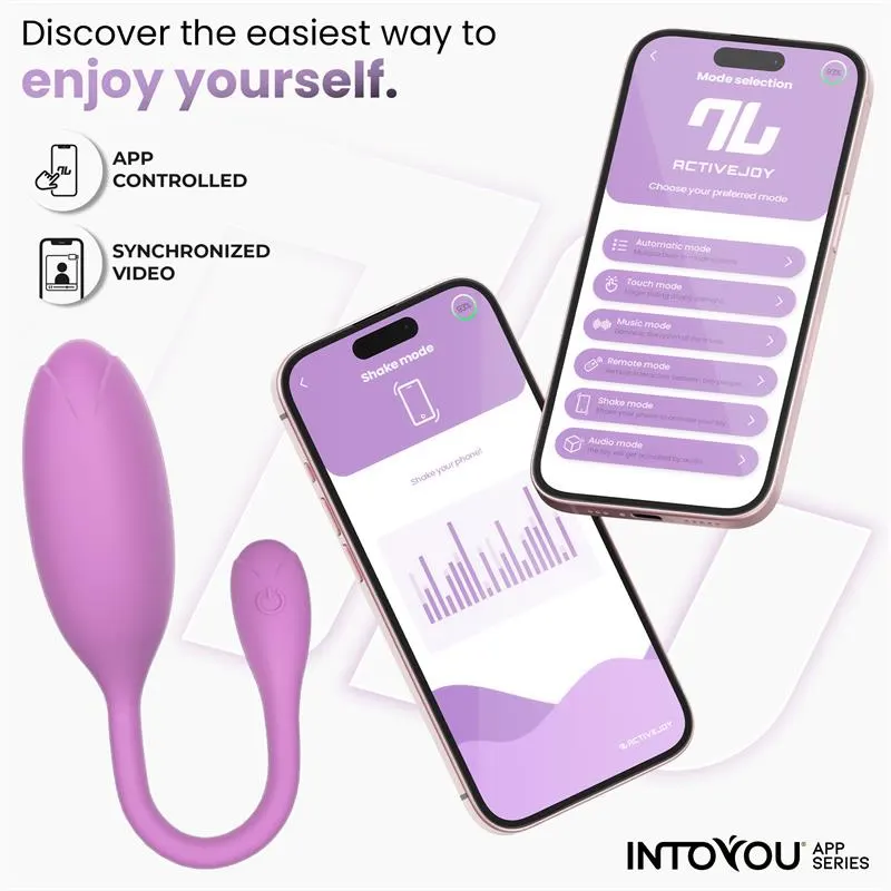 Logan Huevo Vibrador con APP Silicona Unibody Púrpura · INTOYOU APP SERIES · Huevos y Balas Vibradoras — Foto 6
