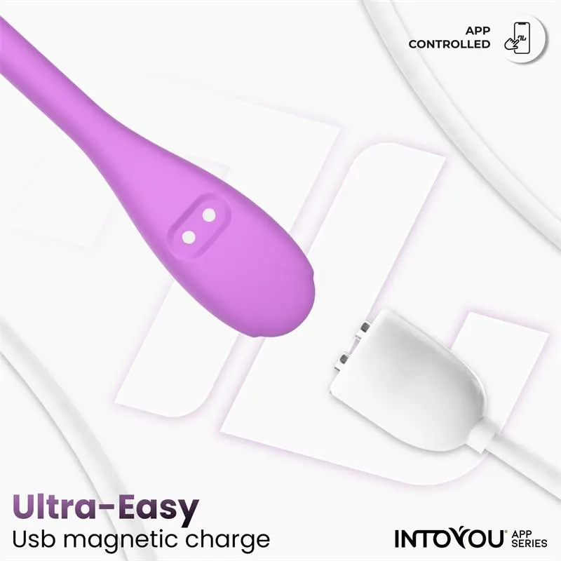 Logan Huevo Vibrador con APP Silicona Unibody Púrpura · INTOYOU APP SERIES · Huevos y Balas Vibradoras — Foto 8