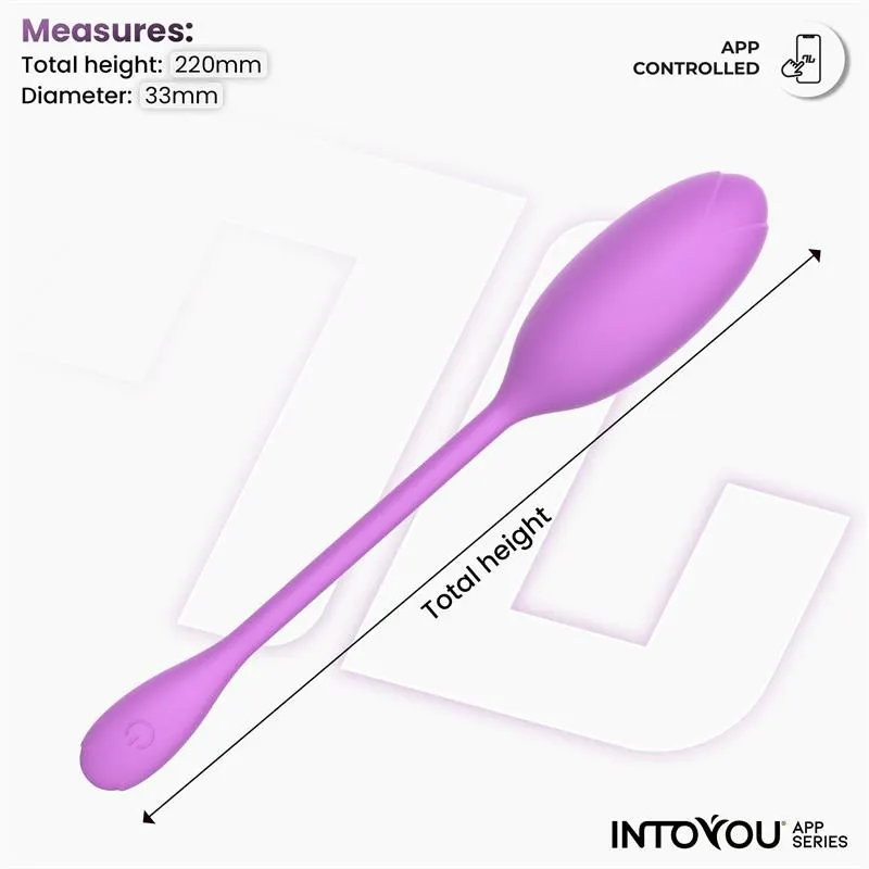 Logan Huevo Vibrador con APP Silicona Unibody Púrpura · INTOYOU APP SERIES · Huevos y Balas Vibradoras — Foto 9