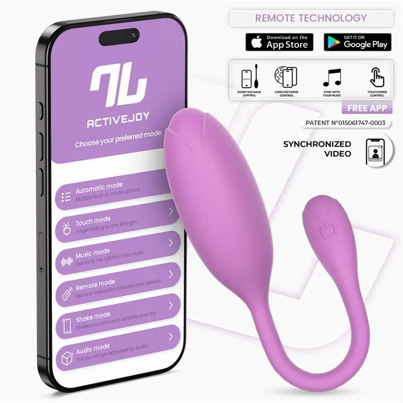 Logan Huevo Vibrador con APP Silicona Unibody Púrpura · INTOYOU APP SERIES · Huevos y Balas Vibradoras