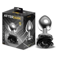 Plug Anal de Metal con Rosa Negra en la Base Talla S · AFTERDARK · Anal