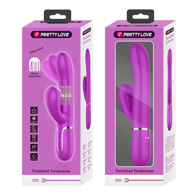 Mariana Vibrador 4en1 Silicona Fucsia · PRETTYLOVE · Vibradores — Foto 11