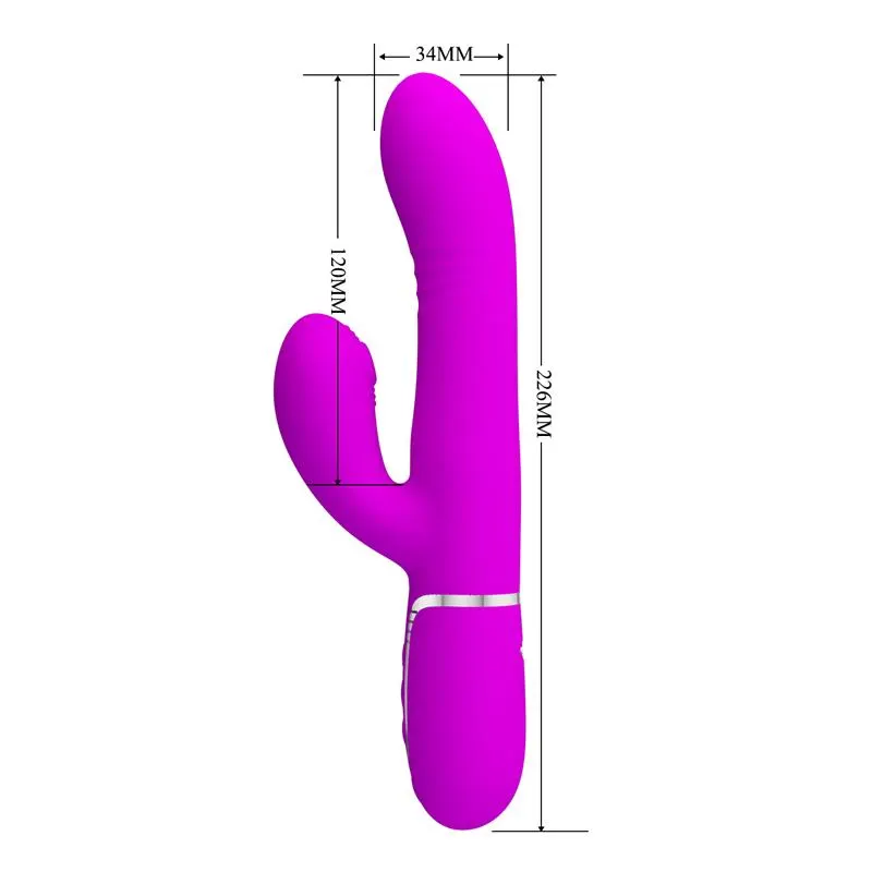 Mariana Vibrador 4en1 Silicona Fucsia · PRETTYLOVE · Vibradores — Foto 8