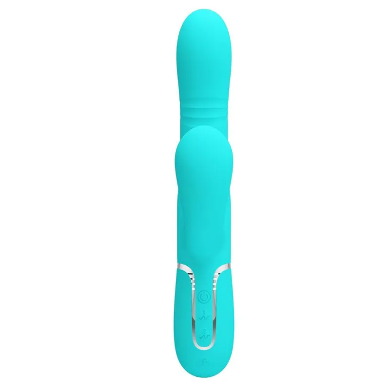 Mariana Vibrador 4 en 1 Silicona Turquesa · PRETTYLOVE · Vibradores — Foto 2