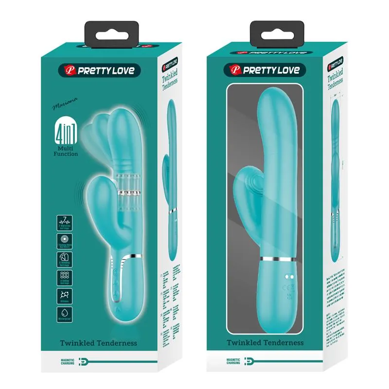 Mariana Vibrador 4 en 1 Silicona Turquesa · PRETTYLOVE · Vibradores — Foto 11
