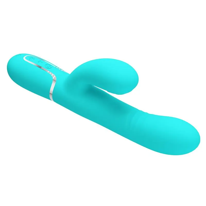 Mariana Vibrador 4 en 1 Silicona Turquesa · PRETTYLOVE · Vibradores — Foto 3