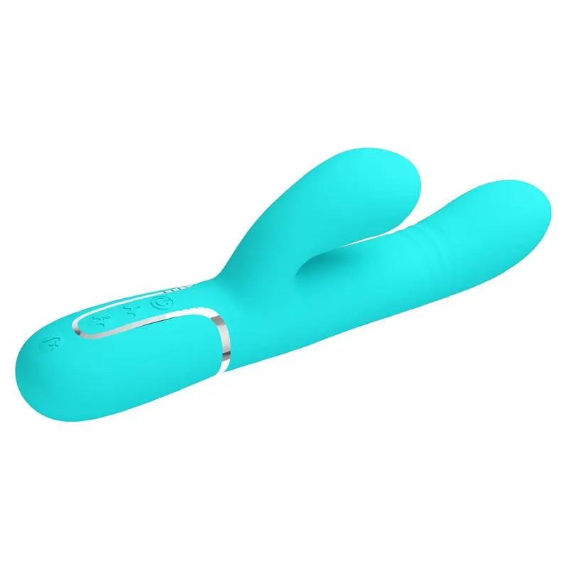Mariana Vibrador 4 en 1 Silicona Turquesa · PRETTYLOVE · Vibradores — Foto 4