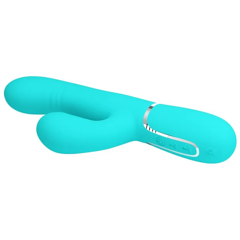 Mariana Vibrador 4 en 1 Silicona Turquesa · PRETTYLOVE · Vibradores — Foto 5