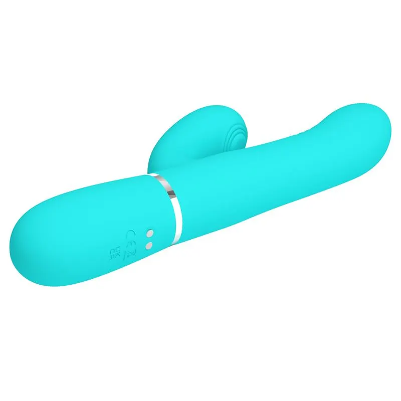 Mariana Vibrador 4 en 1 Silicona Turquesa · PRETTYLOVE · Vibradores — Foto 6