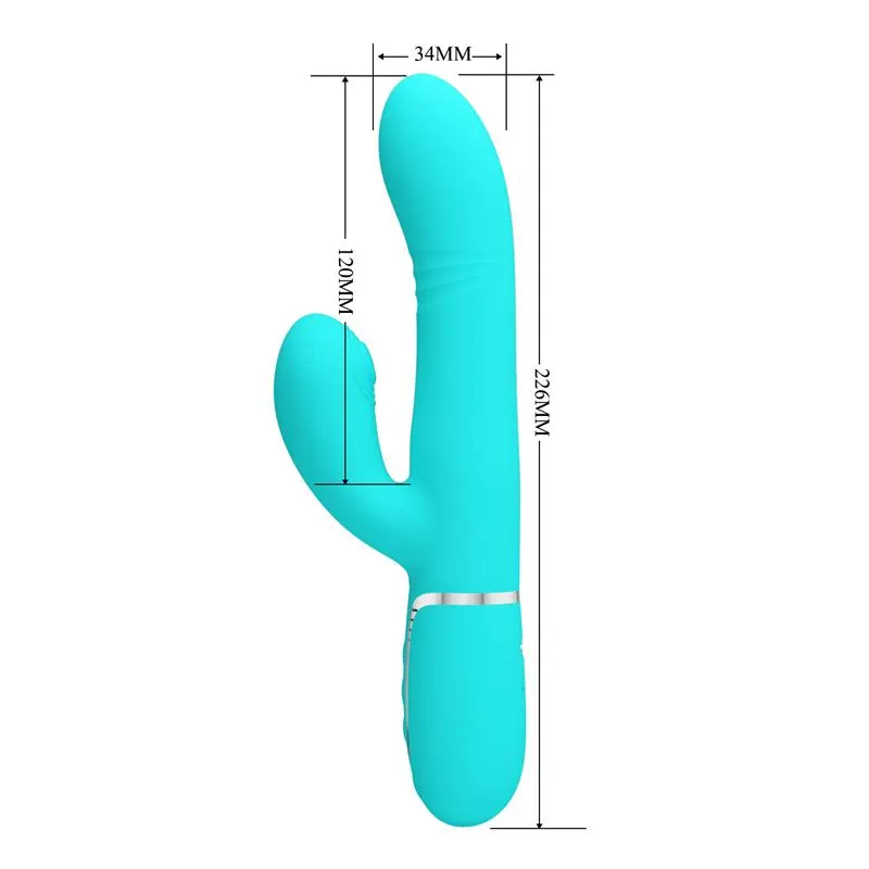 Mariana Vibrador 4 en 1 Silicona Turquesa · PRETTYLOVE · Vibradores — Foto 7